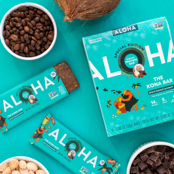 ALOHA Organic Plant Based Protein Bars |Peanut Butter Chocolate Chip | 1.98 Oz (Pack of 12) | Vegan, Low Sugar, Gluten Free, Paleo, Low Carb, Non-GMO, Stevia Free, Soy Free, No Sugar Alcohols