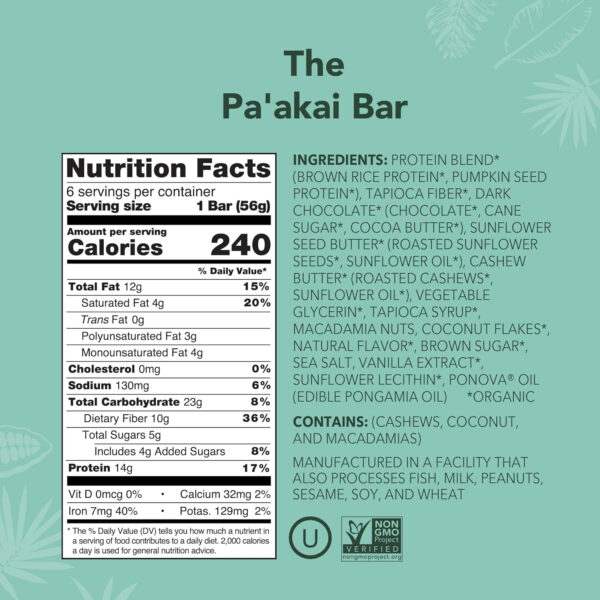 ALOHA Organic Plant Based Protein Bars |Peanut Butter Chocolate Chip | 1.98 Oz (Pack of 12) | Vegan, Low Sugar, Gluten Free, Paleo, Low Carb, Non-GMO, Stevia Free, Soy Free, No Sugar Alcohols