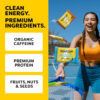 Quantum Energy Square: Energy Bar with Caffeine & 10g Protein. Delicious Healthy Snack On The Go. (Vegan, Gluten-free, Soy-free, Dairy-free) (Variety 12-Pack)