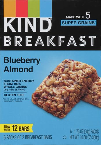KIND Breakfast Protein Bars, Peanut Butter Banana Dark Chocolate, Healthy Snacks, Gluten Free, 8g Protein, 6 Count