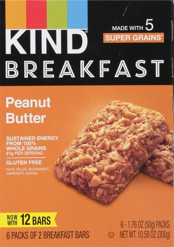KIND Breakfast Protein Bars, Peanut Butter Banana Dark Chocolate, Healthy Snacks, Gluten Free, 8g Protein, 6 Count