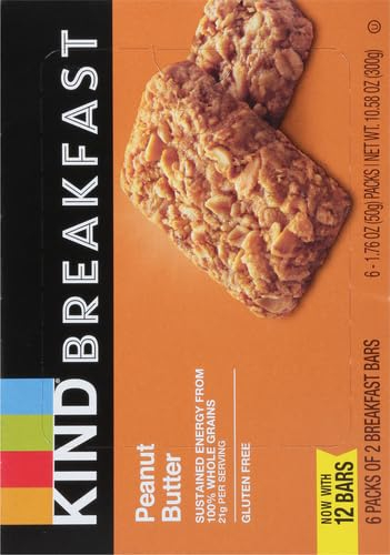 KIND Breakfast Protein Bars, Peanut Butter Banana Dark Chocolate, Healthy Snacks, Gluten Free, 8g Protein, 6 Count