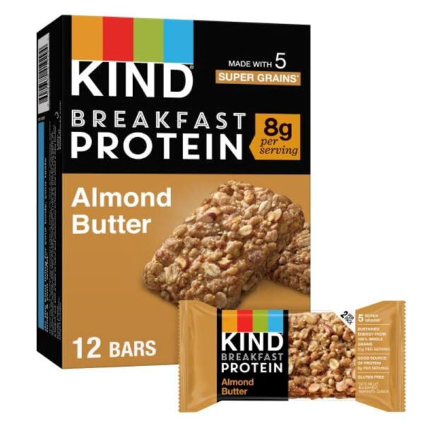 KIND Breakfast Protein Bars, Peanut Butter Banana Dark Chocolate, Healthy Snacks, Gluten Free, 8g Protein, 6 Count