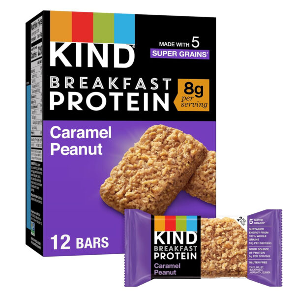 KIND Breakfast Protein Bars, Peanut Butter Banana Dark Chocolate, Healthy Snacks, Gluten Free, 8g Protein, 6 Count