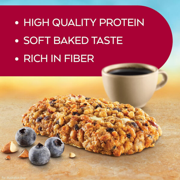 6893b308e3adb90683d56e4620a7164eb31a406814c0f9b03c3de.jpg Atkins Blueberry Flavored Soft Baked Energy Bars, High in Protein Snack Bar, Low Sugar, High Fiber Snack, Protein Snack, 4 Packs (4 Bars Each)