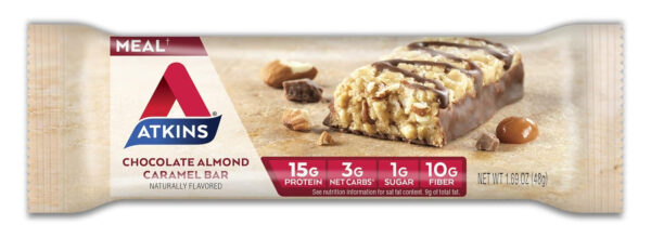 6893b31ddd4e391854833b79f3602816921fcaf31fcf8b521e5ad.jpg Atkins Blueberry Flavored Soft Baked Energy Bars, High in Protein Snack Bar, Low Sugar, High Fiber Snack, Protein Snack, 4 Packs (4 Bars Each)