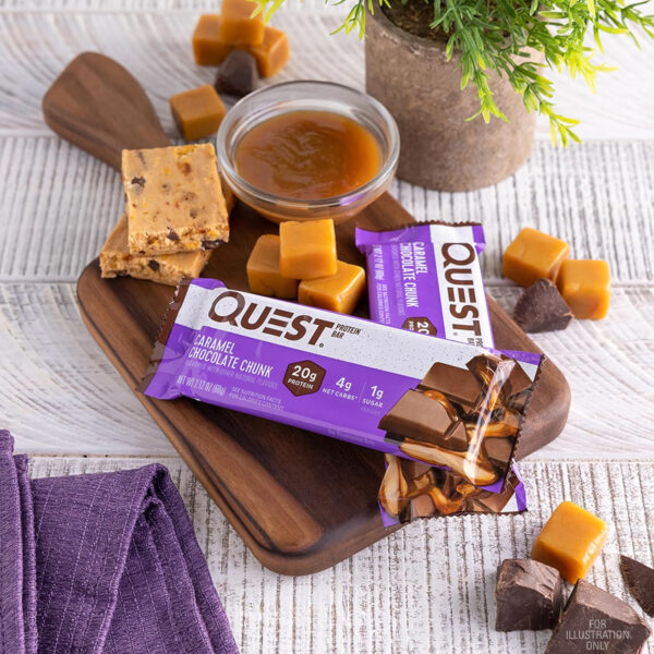 Quest Nutrition Chocolate Chip Dough Cookie Protein Bars, 21g Protein, 1g Sugar, 4g Net Carb, Gluten Free, Keto Friendy, 12 Count