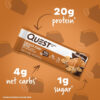 Quest Nutrition Chocolate Chip Dough Cookie Protein Bars, 21g Protein, 1g Sugar, 4g Net Carb, Gluten Free, Keto Friendy, 12 Count