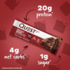 Quest Nutrition Chocolate Chip Dough Cookie Protein Bars, 21g Protein, 1g Sugar, 4g Net Carb, Gluten Free, Keto Friendy, 12 Count
