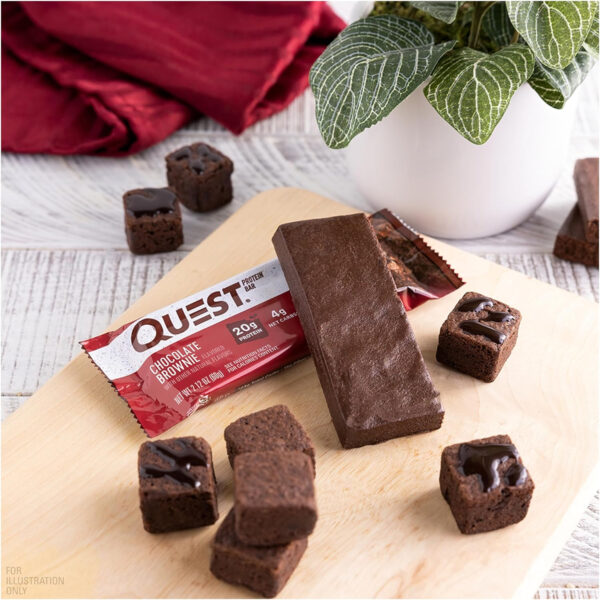 Quest Nutrition Chocolate Chip Dough Cookie Protein Bars, 21g Protein, 1g Sugar, 4g Net Carb, Gluten Free, Keto Friendy, 12 Count
