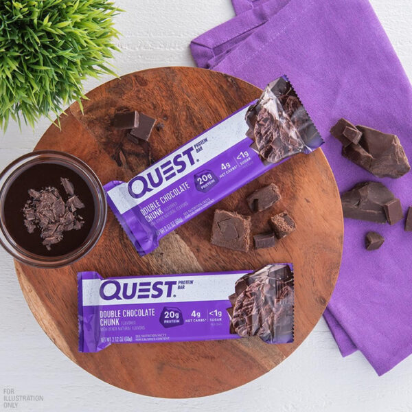 Quest Nutrition Chocolate Chip Dough Cookie Protein Bars, 21g Protein, 1g Sugar, 4g Net Carb, Gluten Free, Keto Friendy, 12 Count