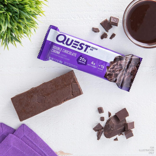 Quest Nutrition Chocolate Chip Dough Cookie Protein Bars, 21g Protein, 1g Sugar, 4g Net Carb, Gluten Free, Keto Friendy, 12 Count
