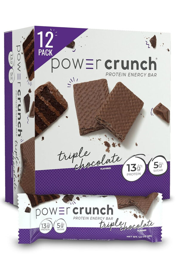 6893b3f34d4c6d19d614bda0a22c2251056947af16899d977b41e.jpg Power Crunch Protein Wafer Bars, High Protein Snacks with Delicious Taste, Triple Chocolate, 1.4 Ounce (12 Count)