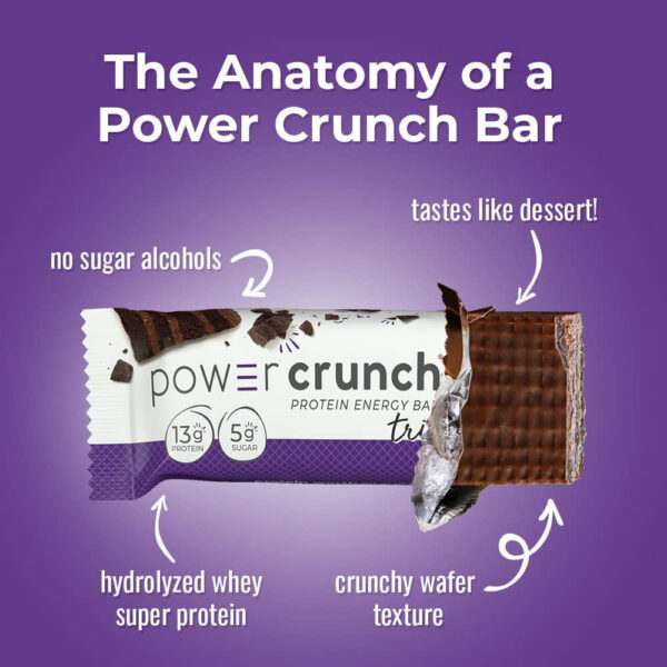 6893b3faf2abfb7d5a965659db89d8b87a357af66e9c64e5a8e82.jpg Power Crunch Protein Wafer Bars, High Protein Snacks with Delicious Taste, Triple Chocolate, 1.4 Ounce (12 Count)