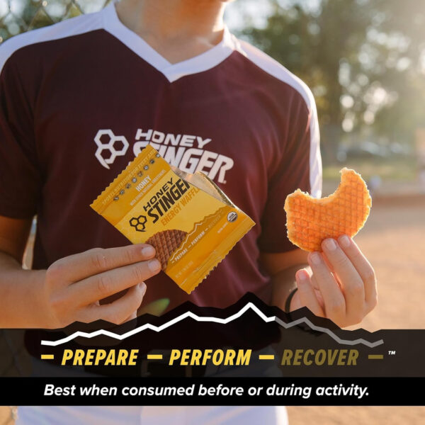 Honey Stinger Organic Honey Waffle, Energy Stroopwafel for Exercise, Endurance and Performance, Sports Nutrition for Home & Gym, Pre and Post Workout, Box of 16 Waffles, 16.96 Ounce (Pack of 16)