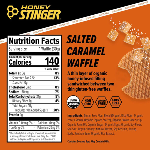 Honey Stinger Organic Honey Waffle, Energy Stroopwafel for Exercise, Endurance and Performance, Sports Nutrition for Home & Gym, Pre and Post Workout, Box of 16 Waffles, 16.96 Ounce (Pack of 16)