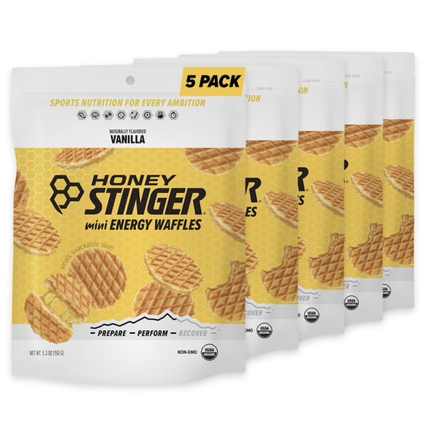 Honey Stinger Organic Honey Waffle, Energy Stroopwafel for Exercise, Endurance and Performance, Sports Nutrition for Home & Gym, Pre and Post Workout, Box of 16 Waffles, 16.96 Ounce (Pack of 16)