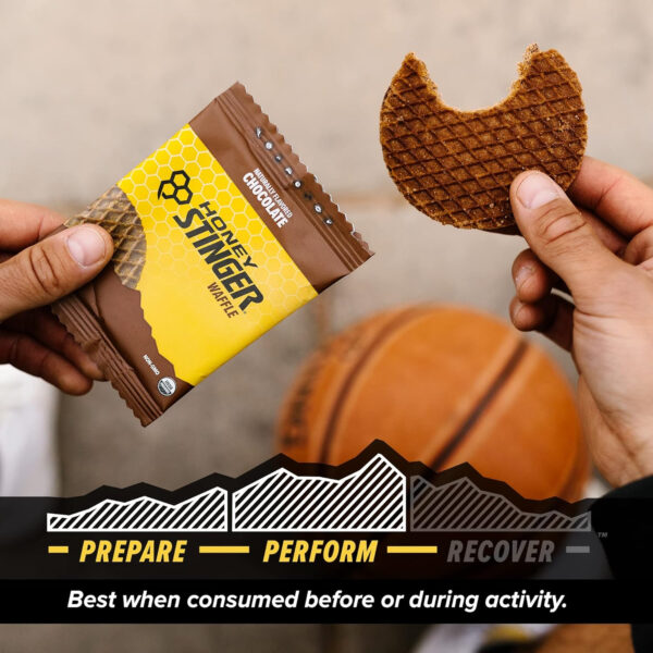Honey Stinger Organic Honey Waffle, Energy Stroopwafel for Exercise, Endurance and Performance, Sports Nutrition for Home & Gym, Pre and Post Workout, Box of 16 Waffles, 16.96 Ounce (Pack of 16)