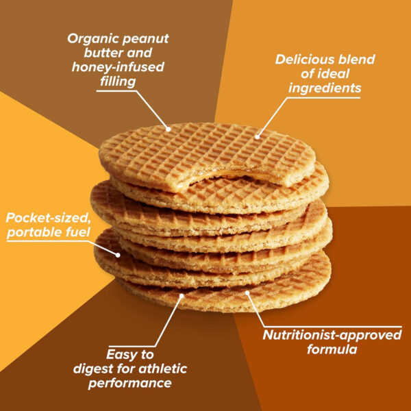 Honey Stinger Organic Honey Waffle, Energy Stroopwafel for Exercise, Endurance and Performance, Sports Nutrition for Home & Gym, Pre and Post Workout, Box of 16 Waffles, 16.96 Ounce (Pack of 16)