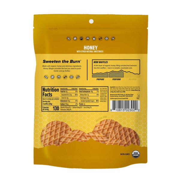 Honey Stinger Organic Honey Waffle, Energy Stroopwafel for Exercise, Endurance and Performance, Sports Nutrition for Home & Gym, Pre and Post Workout, Box of 16 Waffles, 16.96 Ounce (Pack of 16)