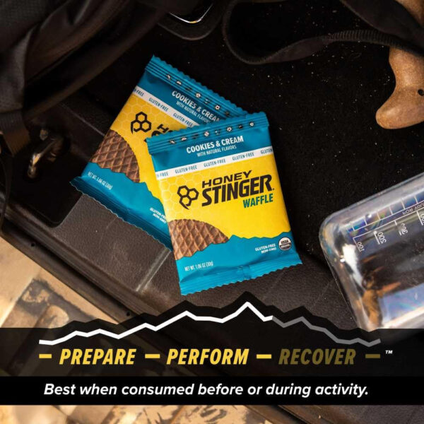 Honey Stinger Organic Honey Waffle, Energy Stroopwafel for Exercise, Endurance and Performance, Sports Nutrition for Home & Gym, Pre and Post Workout, Box of 16 Waffles, 16.96 Ounce (Pack of 16)