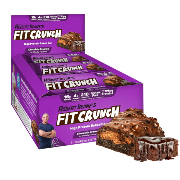 FITCRUNCH Snack Size Protein Bars, 6-Layer Baked Bar, 3g of Sugar, Gluten Free & Soft Cake Core (9 Count, Flavor Lovers)