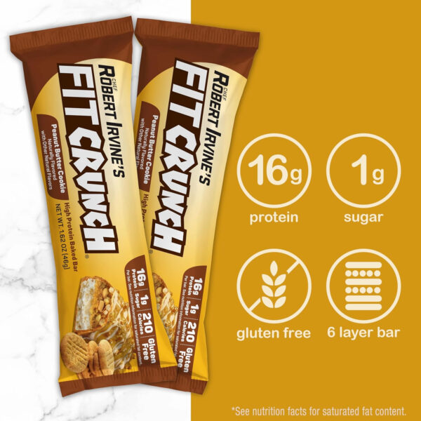 FITCRUNCH Snack Size Protein Bars, 6-Layer Baked Bar, 3g of Sugar, Gluten Free & Soft Cake Core (9 Count, Flavor Lovers)
