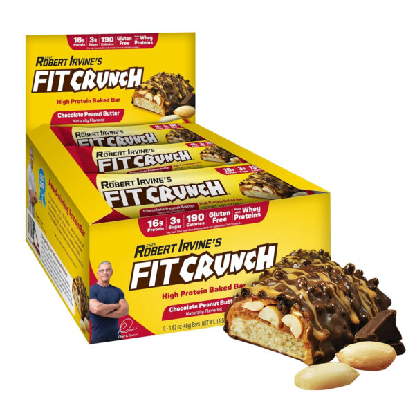 FITCRUNCH Snack Size Protein Bars, 6-Layer Baked Bar, 3g of Sugar, Gluten Free & Soft Cake Core (9 Count, Flavor Lovers)