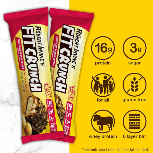 FITCRUNCH Snack Size Protein Bars, 6-Layer Baked Bar, 3g of Sugar, Gluten Free & Soft Cake Core (9 Count, Flavor Lovers)