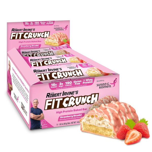 FITCRUNCH Snack Size Protein Bars, 6-Layer Baked Bar, 3g of Sugar, Gluten Free & Soft Cake Core (9 Count, Flavor Lovers)