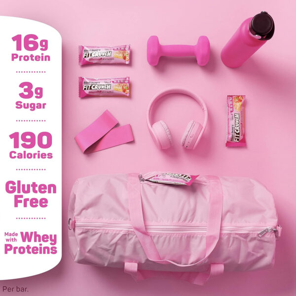 FITCRUNCH Snack Size Protein Bars, 6-Layer Baked Bar, 3g of Sugar, Gluten Free & Soft Cake Core (9 Count, Flavor Lovers)