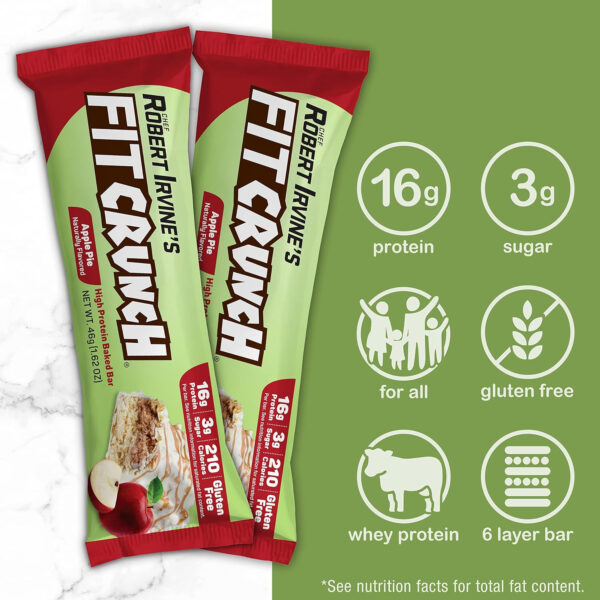 FITCRUNCH Snack Size Protein Bars, 6-Layer Baked Bar, 3g of Sugar, Gluten Free & Soft Cake Core (9 Count, Flavor Lovers)