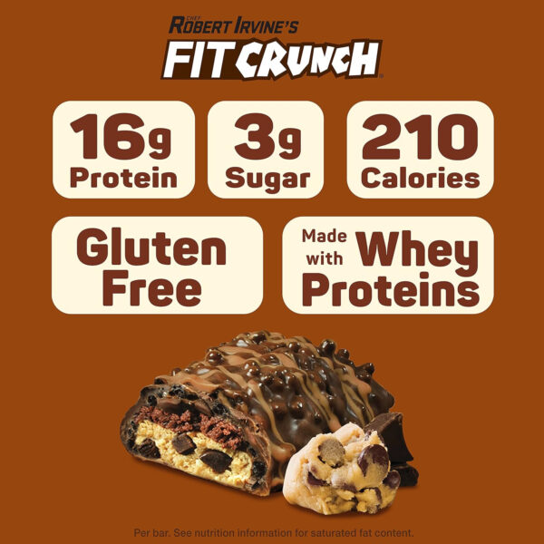 FITCRUNCH Snack Size Protein Bars, 6-Layer Baked Bar, 3g of Sugar, Gluten Free & Soft Cake Core (9 Count, Flavor Lovers)