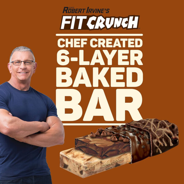 FITCRUNCH Snack Size Protein Bars, 6-Layer Baked Bar, 3g of Sugar, Gluten Free & Soft Cake Core (9 Count, Flavor Lovers)