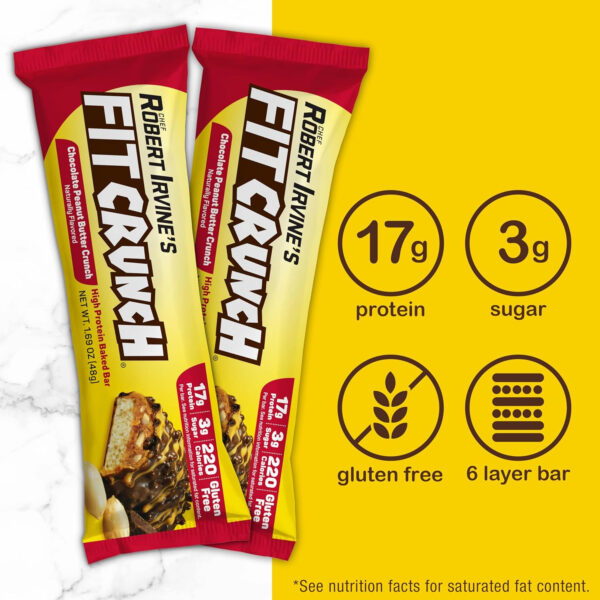 FITCRUNCH Snack Size Protein Bars, 6-Layer Baked Bar, 3g of Sugar, Gluten Free & Soft Cake Core (9 Count, Flavor Lovers)