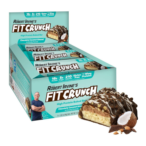 FITCRUNCH Snack Size Protein Bars, 6-Layer Baked Bar, 3g of Sugar, Gluten Free & Soft Cake Core (9 Count, Flavor Lovers)