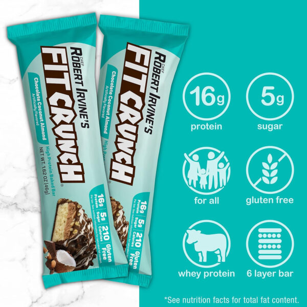 FITCRUNCH Snack Size Protein Bars, 6-Layer Baked Bar, 3g of Sugar, Gluten Free & Soft Cake Core (9 Count, Flavor Lovers)