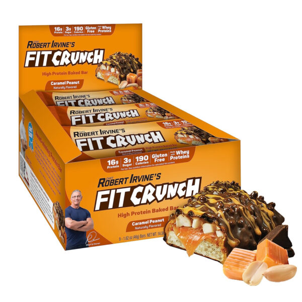 FITCRUNCH Snack Size Protein Bars, 6-Layer Baked Bar, 3g of Sugar, Gluten Free & Soft Cake Core (9 Count, Flavor Lovers)