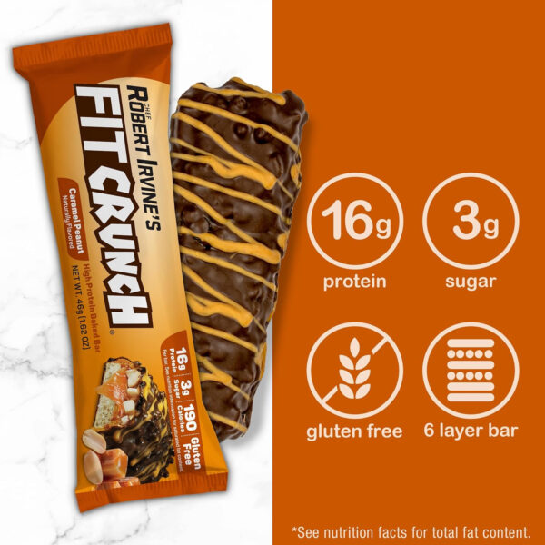 FITCRUNCH Snack Size Protein Bars, 6-Layer Baked Bar, 3g of Sugar, Gluten Free & Soft Cake Core (9 Count, Flavor Lovers)
