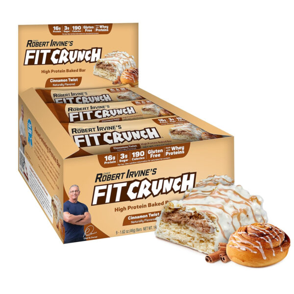 FITCRUNCH Snack Size Protein Bars, 6-Layer Baked Bar, 3g of Sugar, Gluten Free & Soft Cake Core (9 Count, Flavor Lovers)