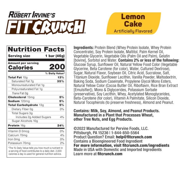 FITCRUNCH Snack Size Protein Bars, 6-Layer Baked Bar, 3g of Sugar, Gluten Free & Soft Cake Core (9 Count, Flavor Lovers)