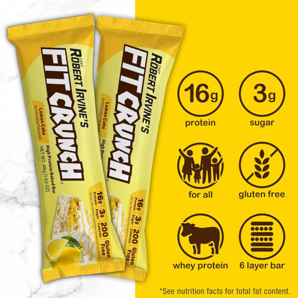 FITCRUNCH Snack Size Protein Bars, 6-Layer Baked Bar, 3g of Sugar, Gluten Free & Soft Cake Core (9 Count, Flavor Lovers)