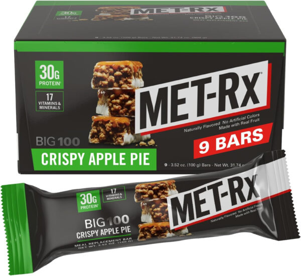 MET-Rx Protein Plus Bar, Great as Healthy Meal Replacement, Snack, and Help Support Energy, Gluten Free, Peanut Butter Cup, With Vitamin A, Vitamin C, and Zinc to Support Immune Health, 85 g,9 Count