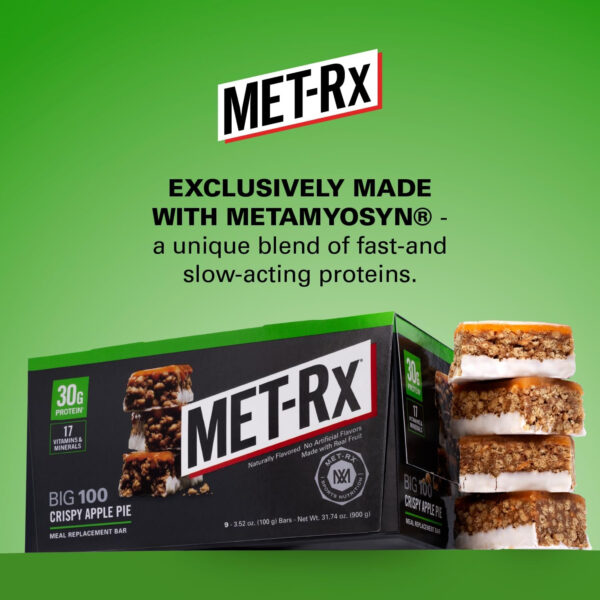 MET-Rx Protein Plus Bar, Great as Healthy Meal Replacement, Snack, and Help Support Energy, Gluten Free, Peanut Butter Cup, With Vitamin A, Vitamin C, and Zinc to Support Immune Health, 85 g,9 Count