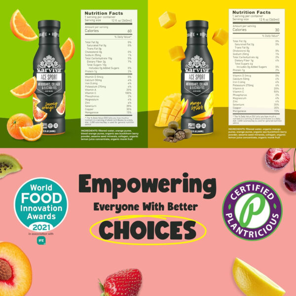 68940751f2e0e260344d09f52a360c6c4c4e195ed50f293670509.jpg Karviva Organic Juice Cleanse & Skin Glowing Pack – Detox & Collagen Boost, Low-Sugar, High Fiber, Antioxidants & Vitamins – Ancient Remedies For Weight Control & Sugar Detox, 1–3 Day Use (6 BPA-Free Bottles, 12 oz)