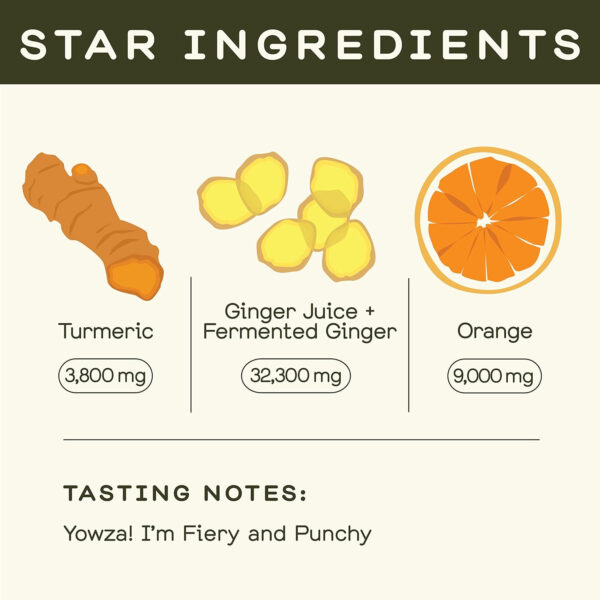 Greenhouse Juice Detox Wellness Shots Organic Immunity Shots Juice Liver Health Wellness + Anti-Inflammatory with Ginseng, Milk Thistle, and Dandelion Vegan & Gluten-Free (2 Oz, Pack of 12)