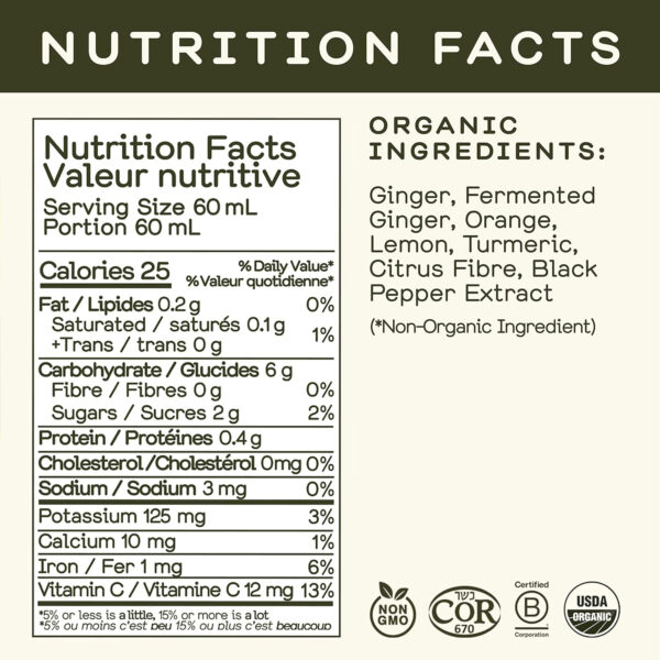 Greenhouse Juice Detox Wellness Shots Organic Immunity Shots Juice Liver Health Wellness + Anti-Inflammatory with Ginseng, Milk Thistle, and Dandelion Vegan & Gluten-Free (2 Oz, Pack of 12)