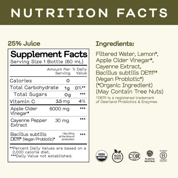 Greenhouse Juice Detox Wellness Shots Organic Immunity Shots Juice Liver Health Wellness + Anti-Inflammatory with Ginseng, Milk Thistle, and Dandelion Vegan & Gluten-Free (2 Oz, Pack of 12)