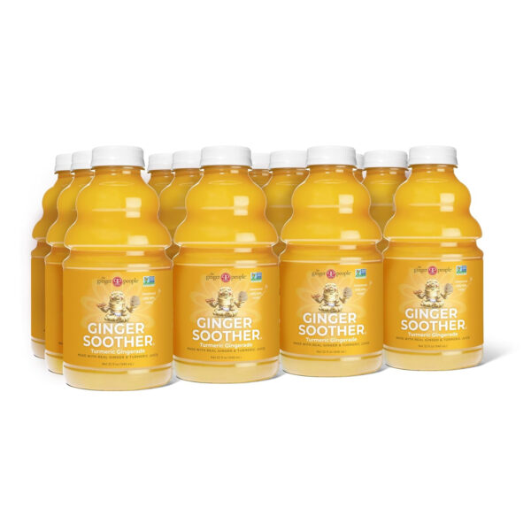 689408604cd7820530511658d5d29661a5211fca8e815e55e1888.jpg Turmeric Gingerade, Ginger Soother by The Ginger People – Drug Free Digestive Health, Turmeric Flavor, Premium Quality Turmeric Juice, Single - 32 Oz (Pack of 1)