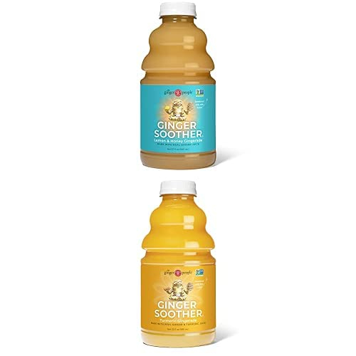 6894086e5d7f1d15748c467438028ad522c9c6c88184692c01c5a.jpg Turmeric Gingerade, Ginger Soother by The Ginger People – Drug Free Digestive Health, Turmeric Flavor, Premium Quality Turmeric Juice, Single - 32 Oz (Pack of 1)